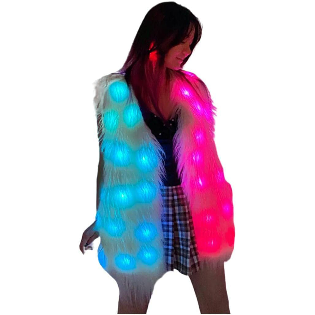 Light up sale fur vest