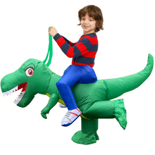 Charger l&#39;image dans la galerie, Kids Inflatable Costume, Dinosaur T-REX Costumes with LED Light（Green） SHINYOU
