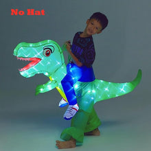 Charger l&#39;image dans la galerie, Kids Inflatable Costume, Dinosaur T-REX Costumes with LED Light（Green） SHINYOU
