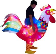 Load image into Gallery viewer, Inflatable Chicken Costume Rooster Adult Light Up Cosplay Halloween Costume for Man Women SHINYOU
