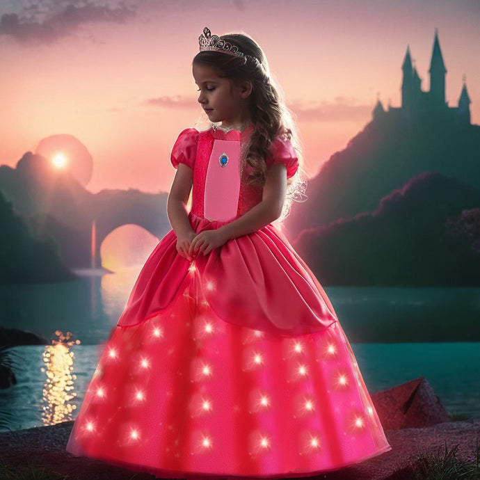 SHINYOU Girls Peach Princess Dress with LED Light SHINYOU