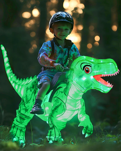 Kids Inflatable Costume, Dinosaur T-REX Costumes with LED Light（Green） SHINYOU