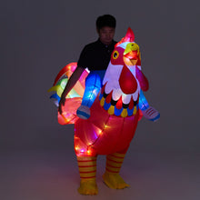 Load image into Gallery viewer, Inflatable Chicken Costume Rooster Adult Light Up Cosplay Halloween Costume for Man Women SHINYOU
