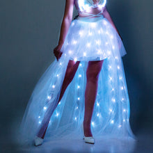 Load image into Gallery viewer, Women Tulle Tutu Skirts Adult A Line Rave Outfit Skirt LED Light Up Costumes Halloween SHINYOU
