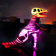 Lade das Bild in den Galerie-Viewer, Adult Dinosaur Costumes, Inflatable T-Rex Dinosaur Halloween Blow Up With Voice Control LED Lights,Cosplay SHINYOU
