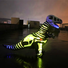 Cargar imagen en el visor de la galería, Adult Dinosaur Costumes, Inflatable T-Rex Dinosaur Halloween Blow Up With Voice Control LED Lights,Cosplay SHINYOU
