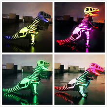 Cargar imagen en el visor de la galería, Adult Dinosaur Costumes, Inflatable T-Rex Dinosaur Halloween Blow Up With Voice Control LED Lights,Cosplay SHINYOU
