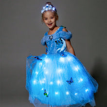 Lade das Bild in den Galerie-Viewer, Girls Princess Dress LED Light UP Costume Dresses SHINYOU
