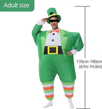Charger l&#39;image dans la galerie, Adult luminous Green Inflatable Leprechaun Costume With LED Light For ST Patrick&#39;s Day SHINYOU
