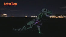 Charger et lire la vidéo dans la visionneuse de la Galerie, Light Up Dinosaur Costumes, Inflatable T-Rex Dinosaur Halloween for Adult and Kid
